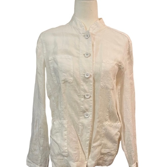 Talbots Jackets & Blazers - NWT TALBOTS Irish Linen White Jacket